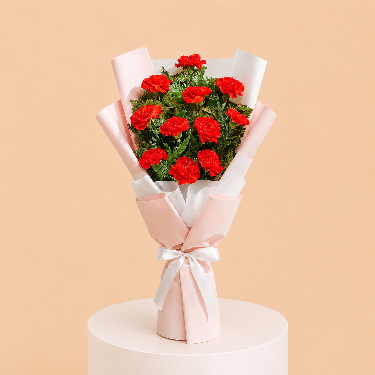 11 Red Carnations Flower Bouquet 1 11 Red Carnations Flower Bouquet