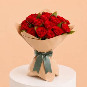 12 Roses Hand-tied Bouquet