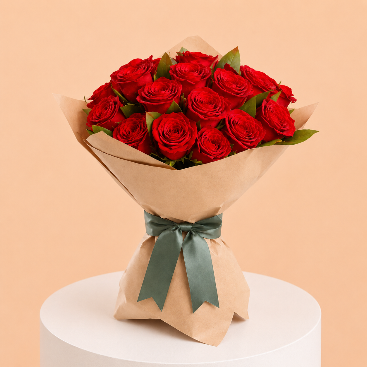 12 Roses Hand-tied Bouquet 1 12 Roses Hand-tied Bouquet