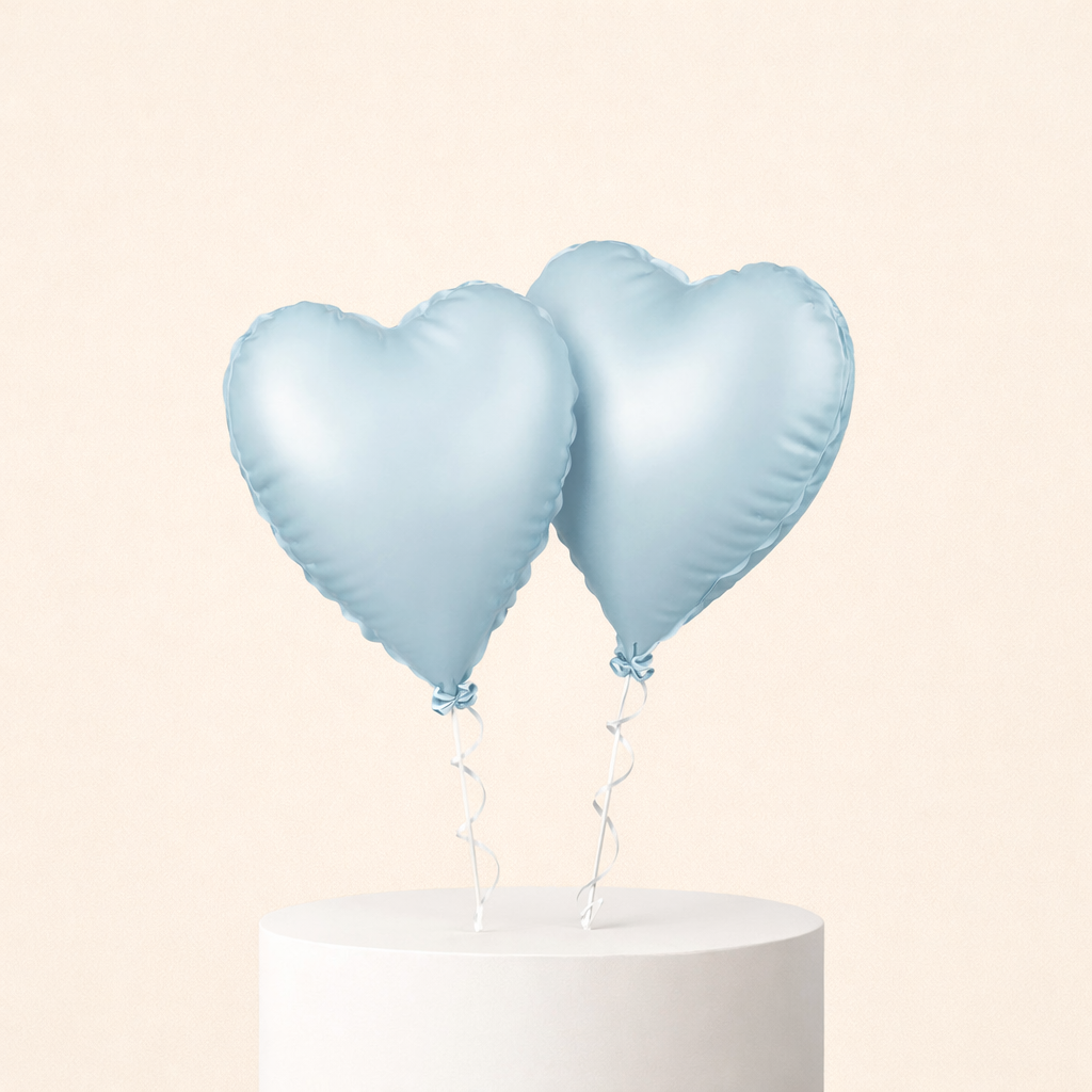 2 Pcs Blue Heart Balloon 1 2 Pcs Blue Heart Balloon