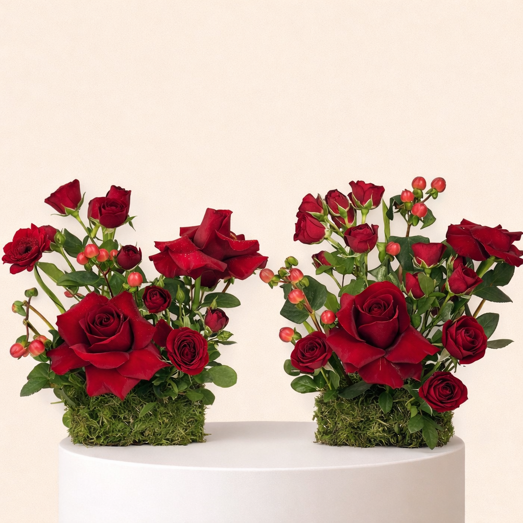 2 Table Arrangement Featuring Red 1 2 Table Arrangement Featuring Red