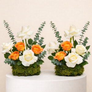 2 Table Arrangement Featuring White..
