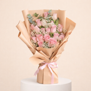 20 Pink Roses Bouquet Is The Ideal Choice To Express Your Feelings.