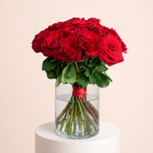 25 Red Roses Vase - 25