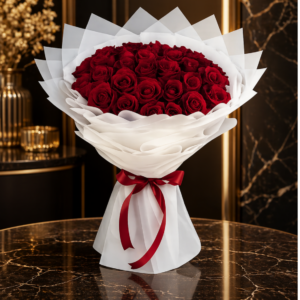 50 Pcs Red Rose Bouquet