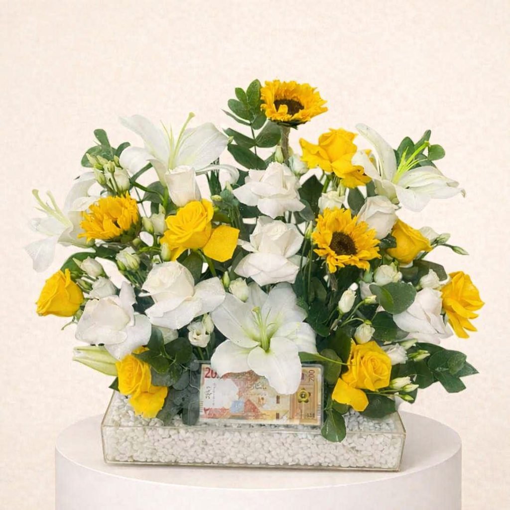 Acrylic With Money Box Arrangement -01 1 Acrylic With Money Box Arrangement -01