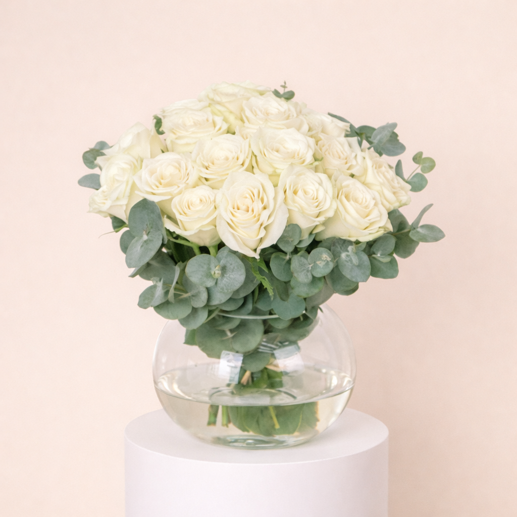 Arrangement Of White Roses - 63 1 Arrangement Of White Roses - 63