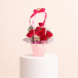 Baby Red Roses With Bag 6655