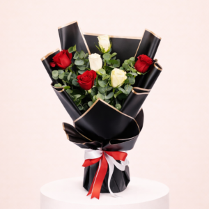 Beauty Of Red N White Roses 7