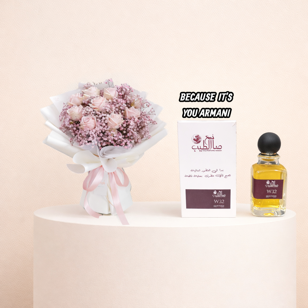 Because It's You By Armani With Pink Bouquet 1 Because It's You By Armani With Pink Bouquet